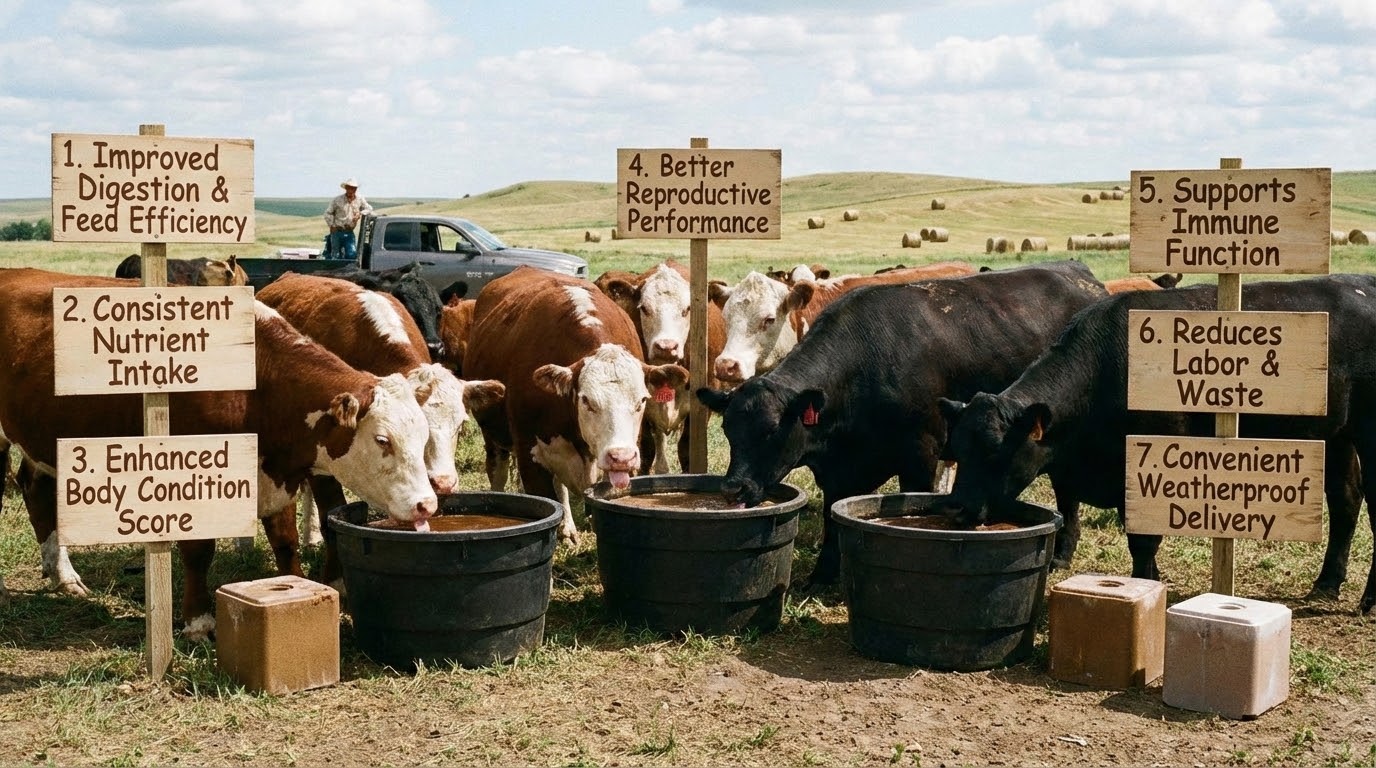 7 Benefits of Block and Tub Supplements For Cattle