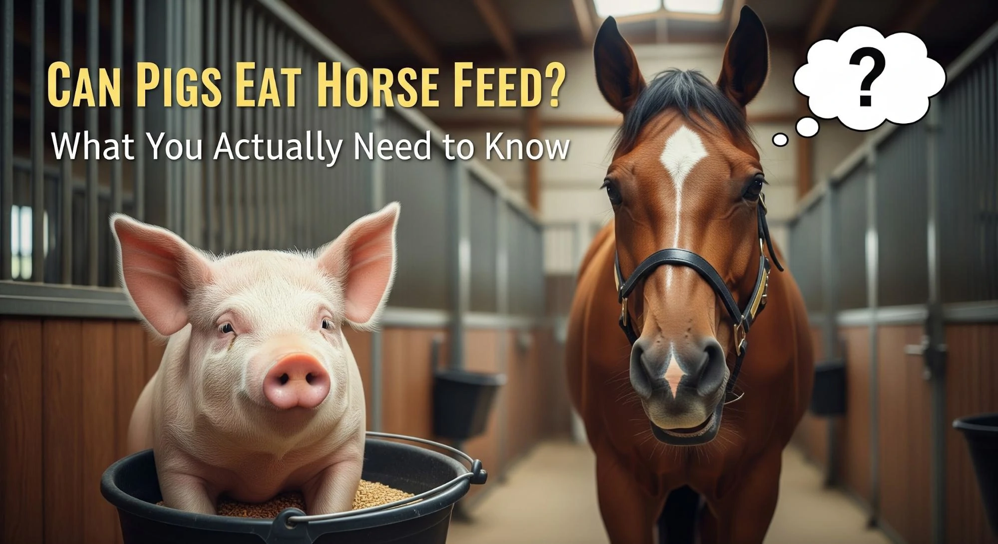 Can Pigs Eat Horse Feed? What You Actually Need to Know