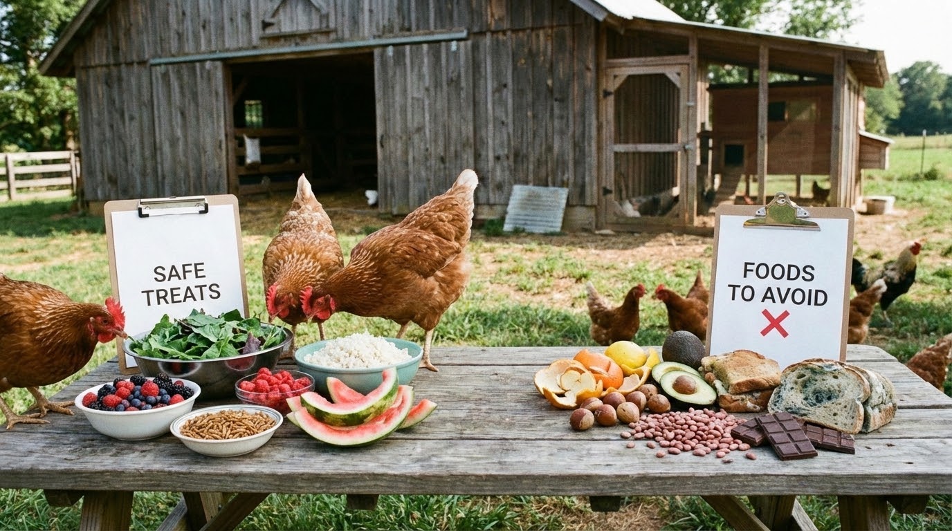What to Feed Chickens - Safe Treats and Foods to Avoid